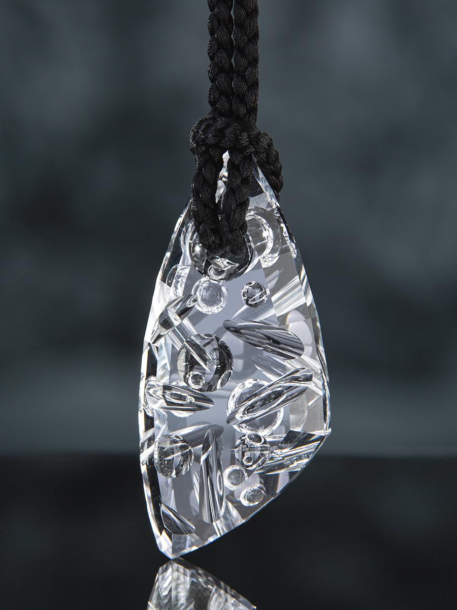 Talisman VI Rock Crystal Pendant Unique Carving Unisex Necklace 2