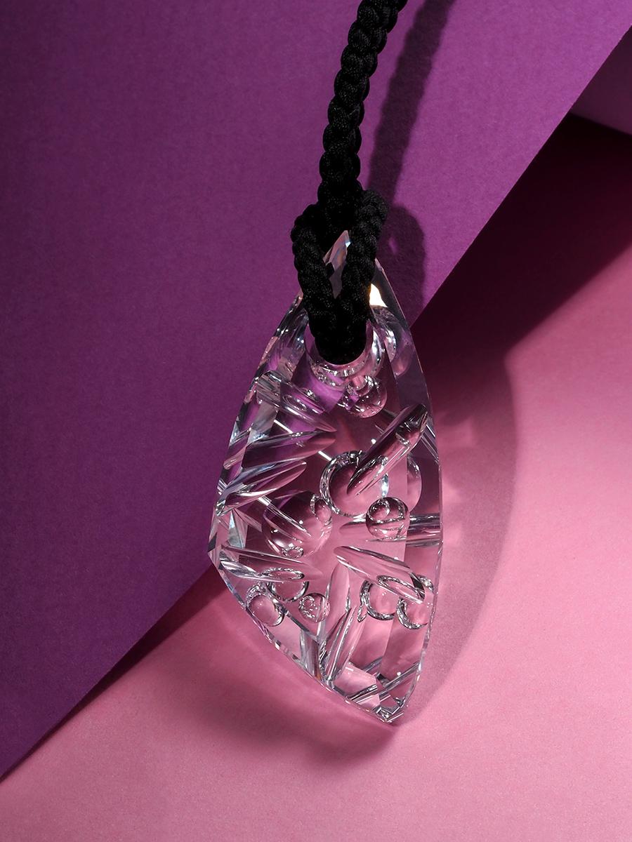 Talisman VI Rock Crystal Pendant Unique Carving Unisex Necklace 6