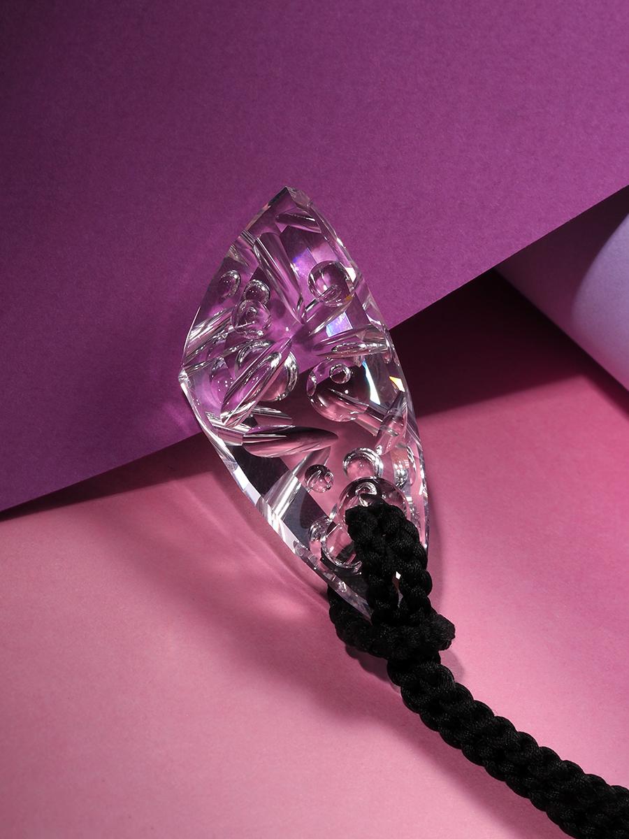 Talisman VI Rock Crystal Pendant Unique Carving Unisex Necklace 7
