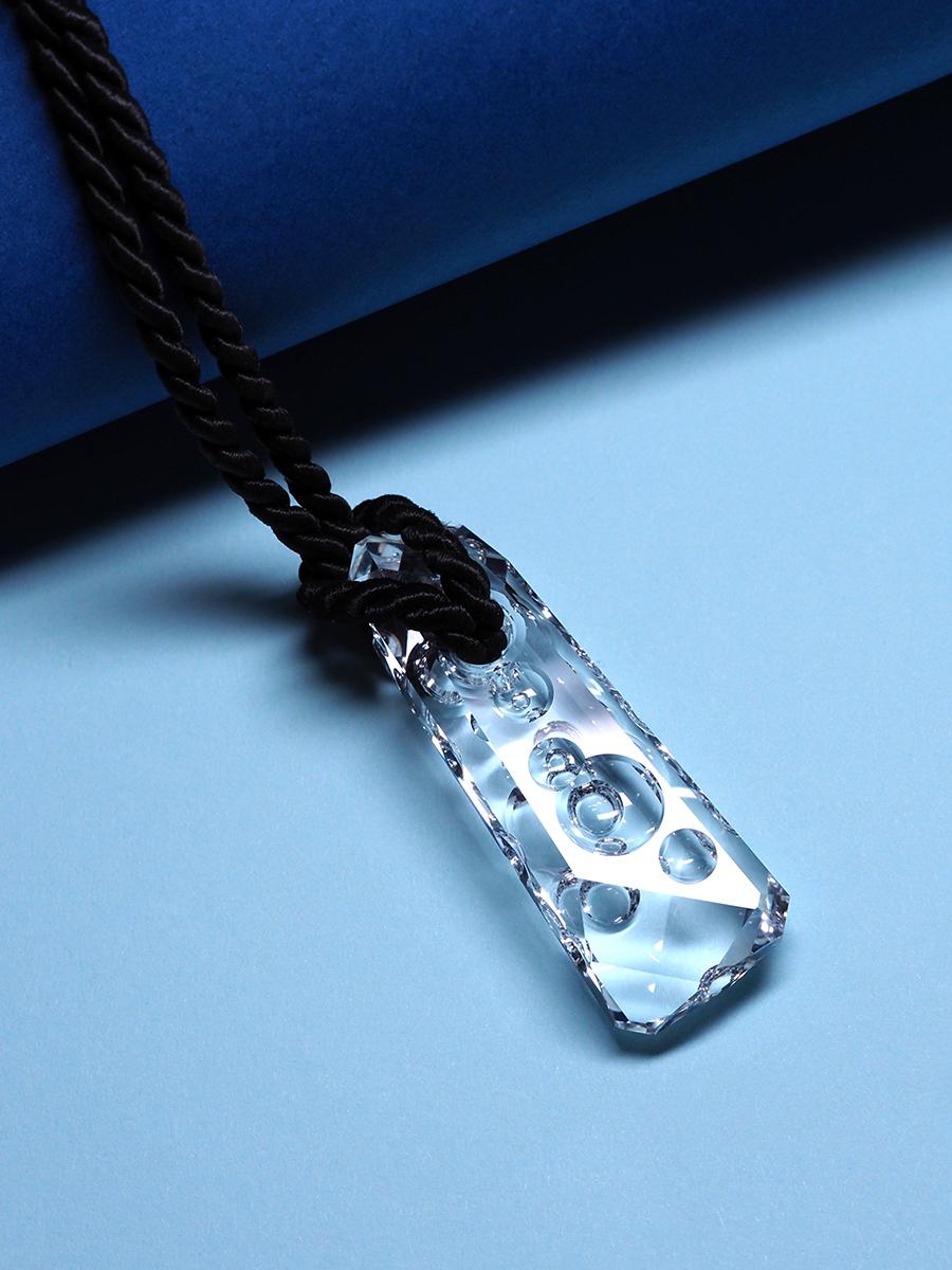 Talisman VII Carved Rock Crystal Pendant Amulet Natural Quartz In New Condition For Sale In Berlin, DE