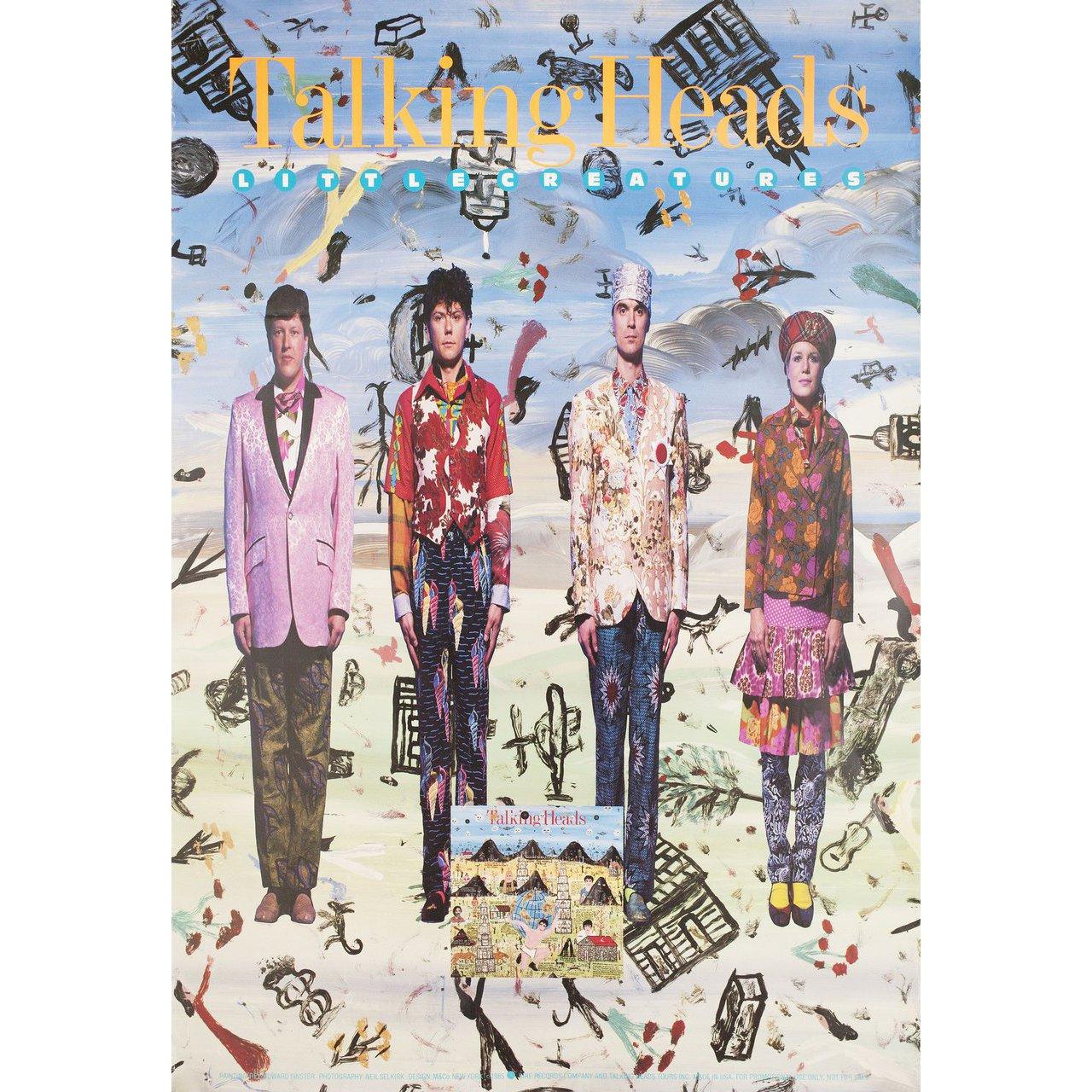 Original 1985 U.S. poster by Howard Finster for Talking Heads: Little Creatures (1985). Very Good-Fine condition, rolled. Please note: the size is stated in inches and the actual size can vary by an inch or more.