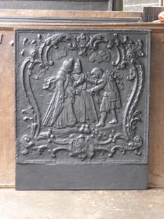 Tall 18th Century French Louis XV Period Fireback / Backsplash