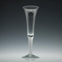 Tall 18th Century Georgian Air Twist Ale Glass, circa 1750