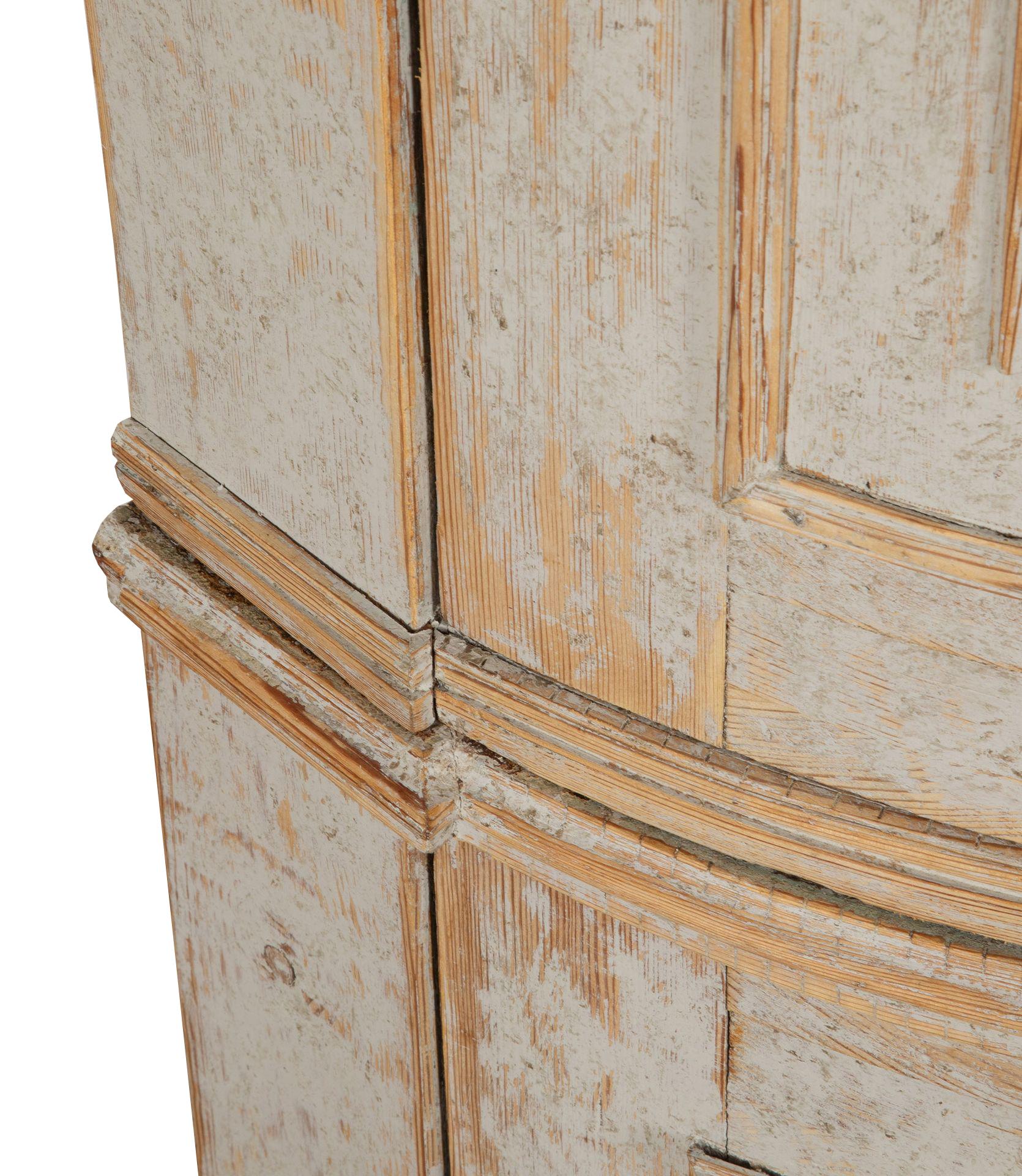 18th Century and Earlier Tall 18th Century Swedish Gustavian Corner Cupboard
