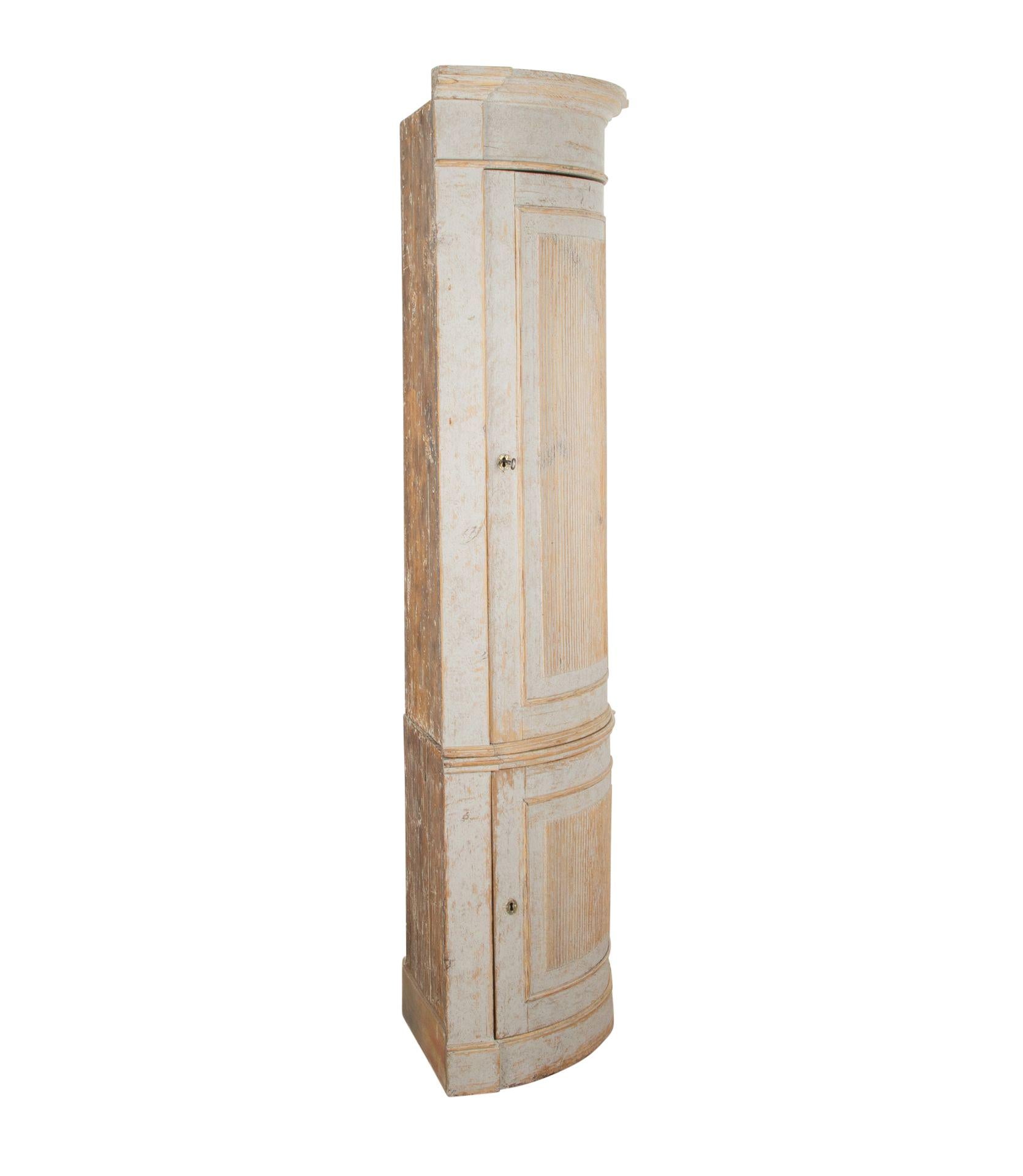Tall 18th Century Swedish Gustavian Corner Cupboard 2
