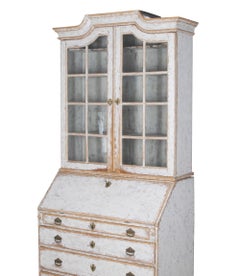 Tall 18th Century Swedish Rococo Secretary