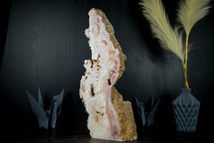 Hohe 19" Rosa Amethyst-Platte, selbststehend mit Rose Amethyst Druzy