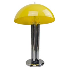 Lampada da tavolo giallo canarino, anni '60, era spaziale tedesca
