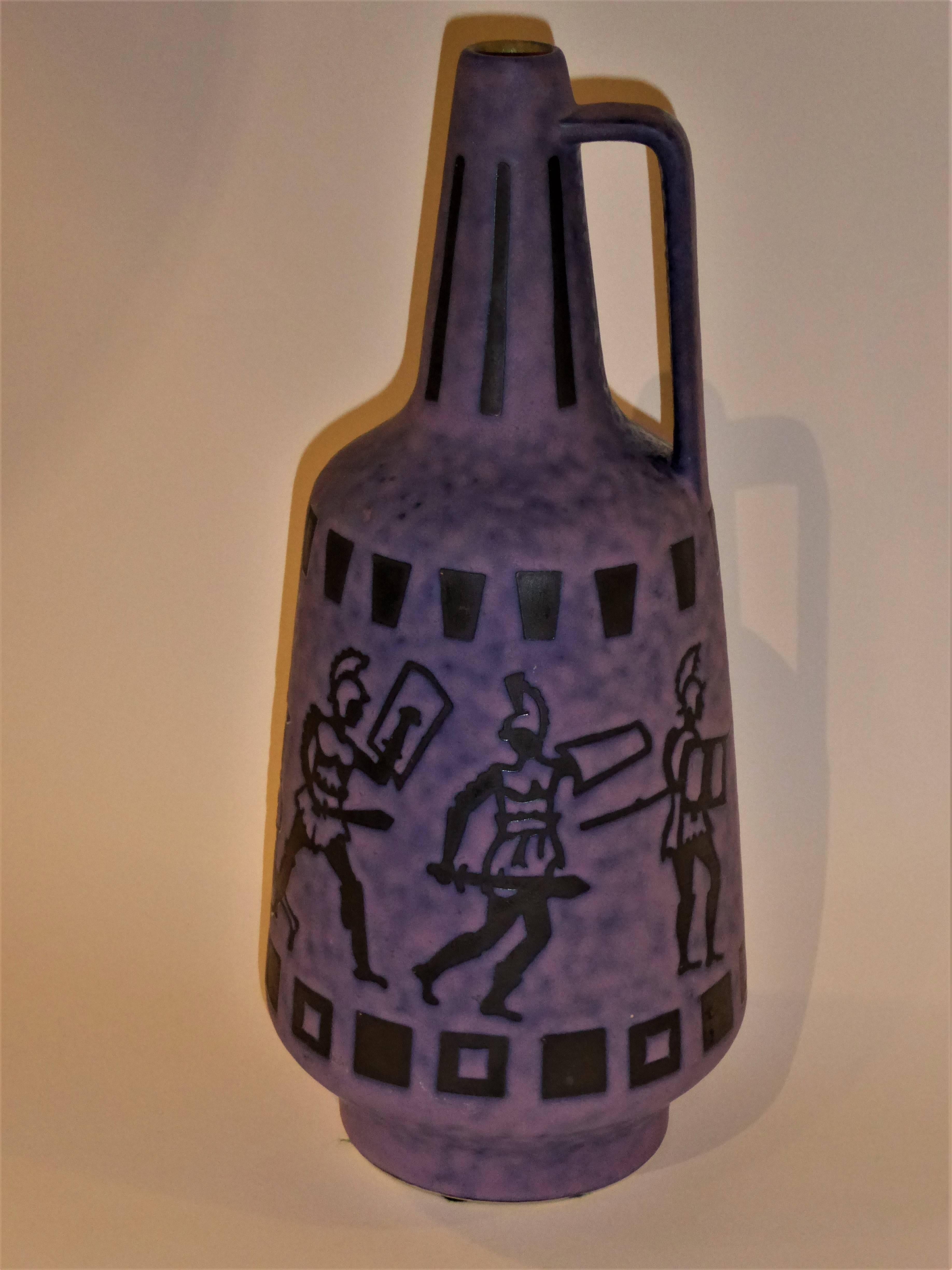 Glazed Tall 1960s Jopeko Keramik Vase Ewer Germany Mid-Century Modern