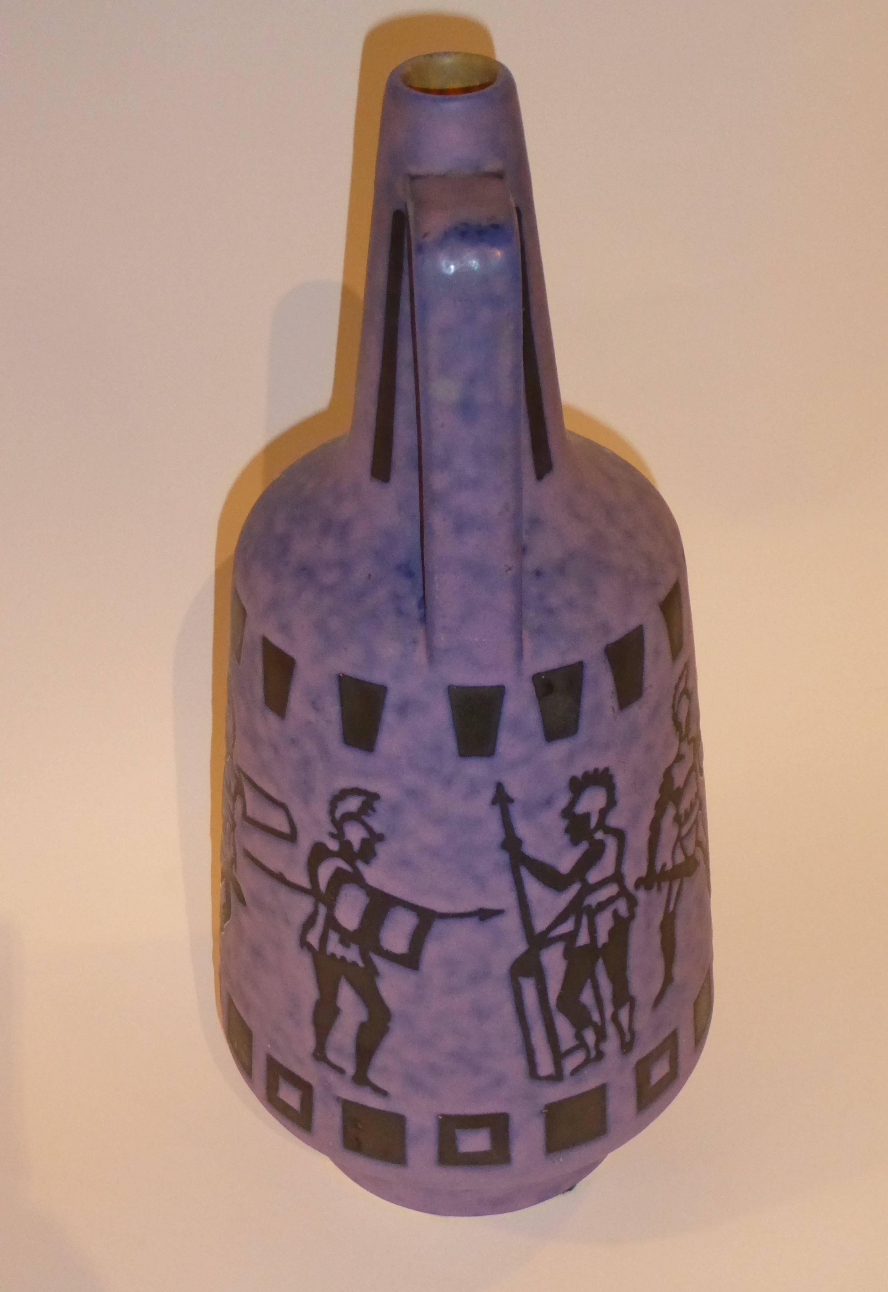 Tall 1960s Jopeko Keramik Vase Ewer Germany Mid-Century Modern In Excellent Condition In Miami, FL