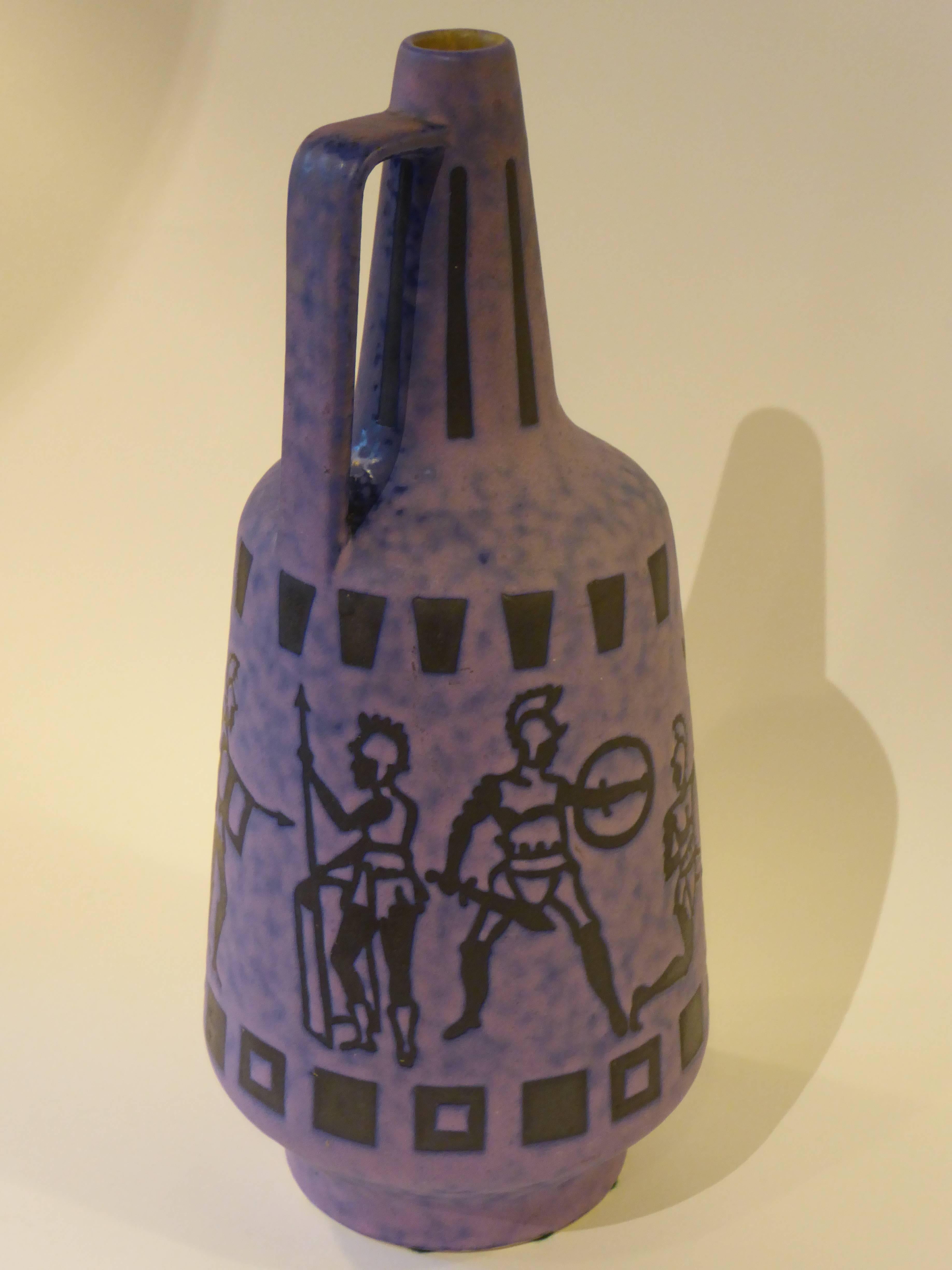 Clay Tall 1960s Jopeko Keramik Vase Ewer Germany Mid-Century Modern