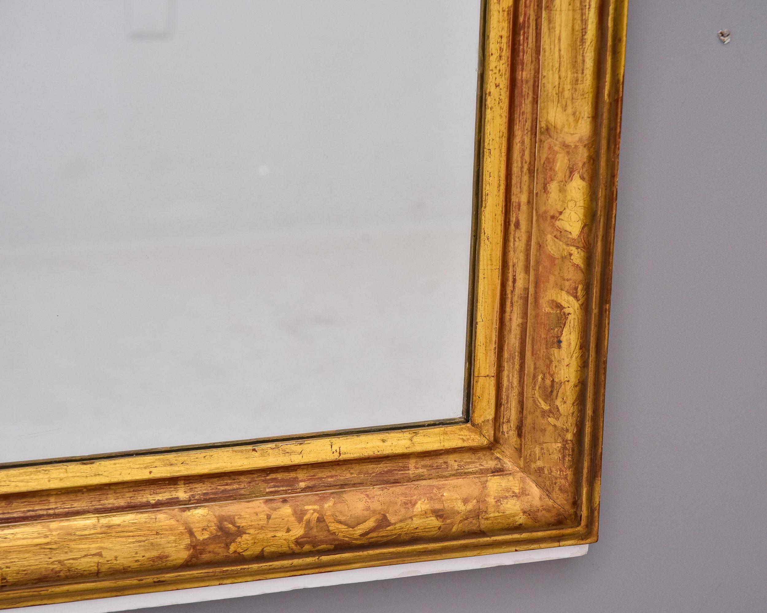 Tall 19th Century Louis Philippe Gilt Mirror For Sale 7