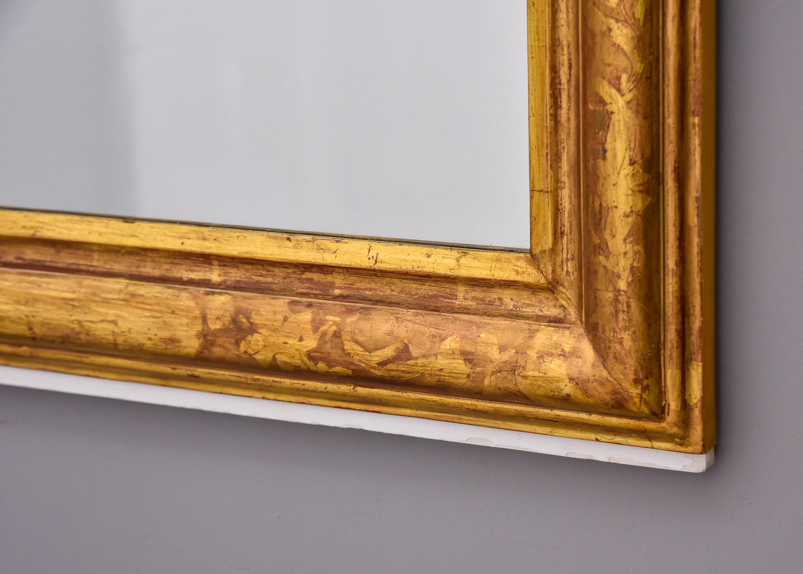 Tall 19th Century Louis Philippe Gilt Mirror For Sale 2