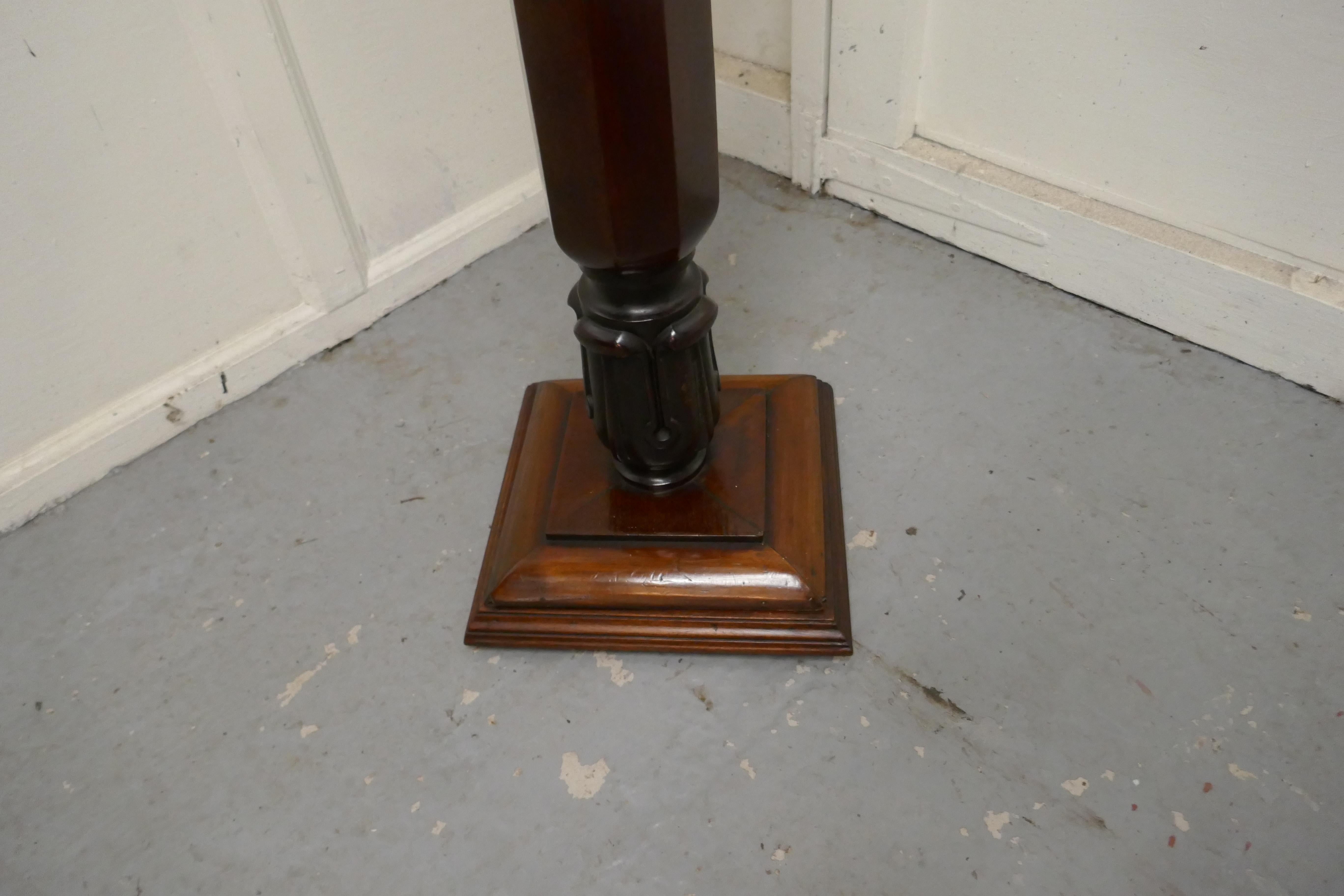 Tall 19th Century Carved Mahogany Pedestal For Sale 3