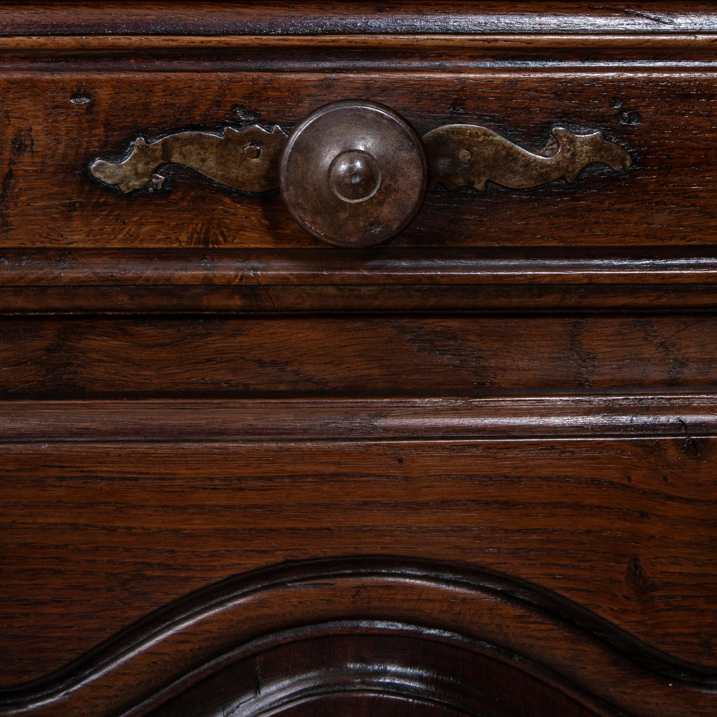 Tall 19th Century French Hand Carved Oak Jam Cabinet From Normandy 3