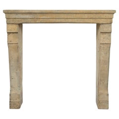 Tall 19th Century French Limestone Fireplace Mantel – Elegant & Robust