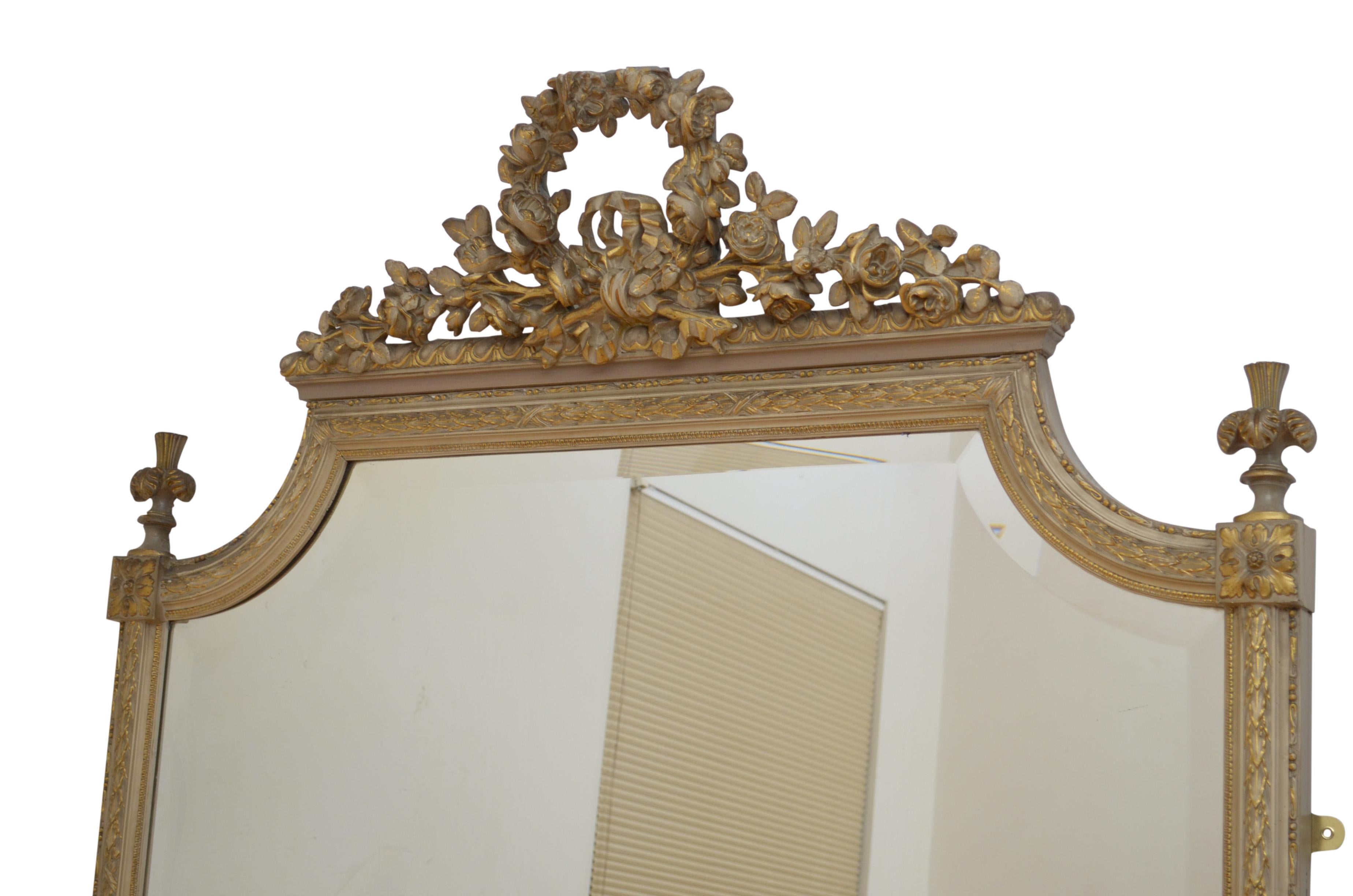 Tall 19th Century Leaner Mirror 5