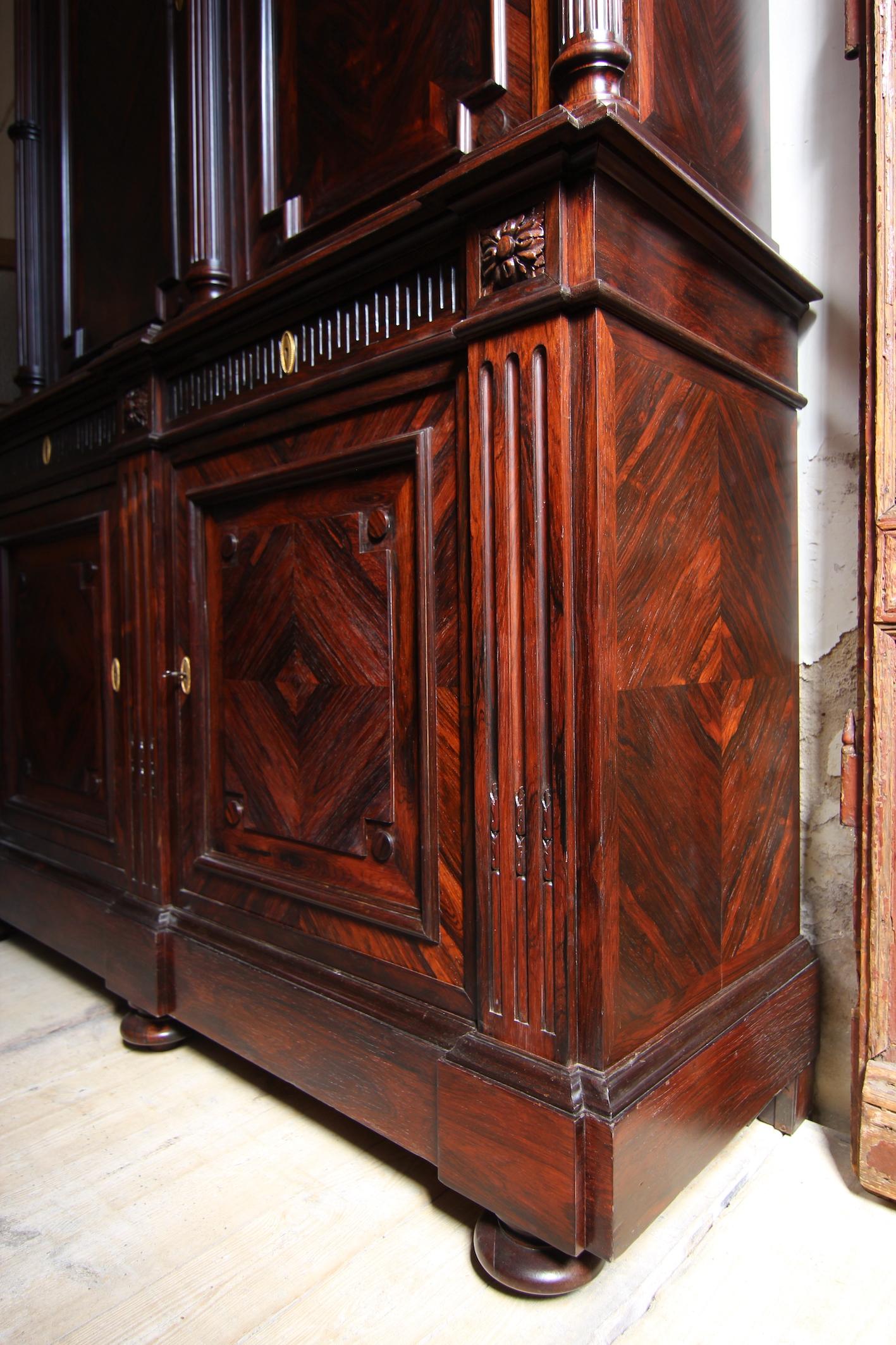 Tall 19th Century Neoclassical Palisander Cabinet For Sale 2