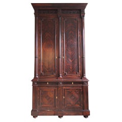 Tall 19th Century Neoclassical Palisander Cabinet