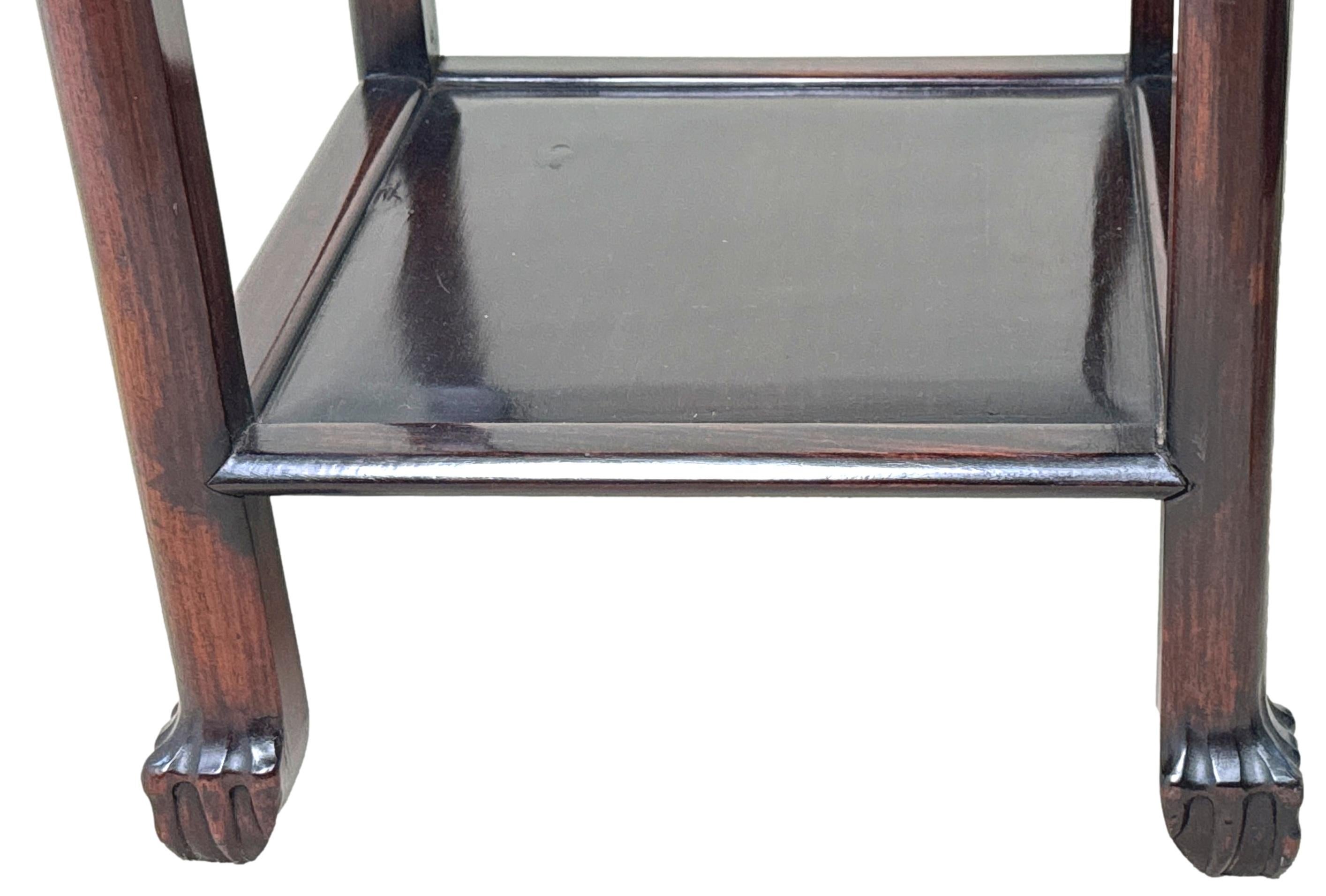 Tall 19th Century Pair Of Oriental Hardwood Stands For Sale 7