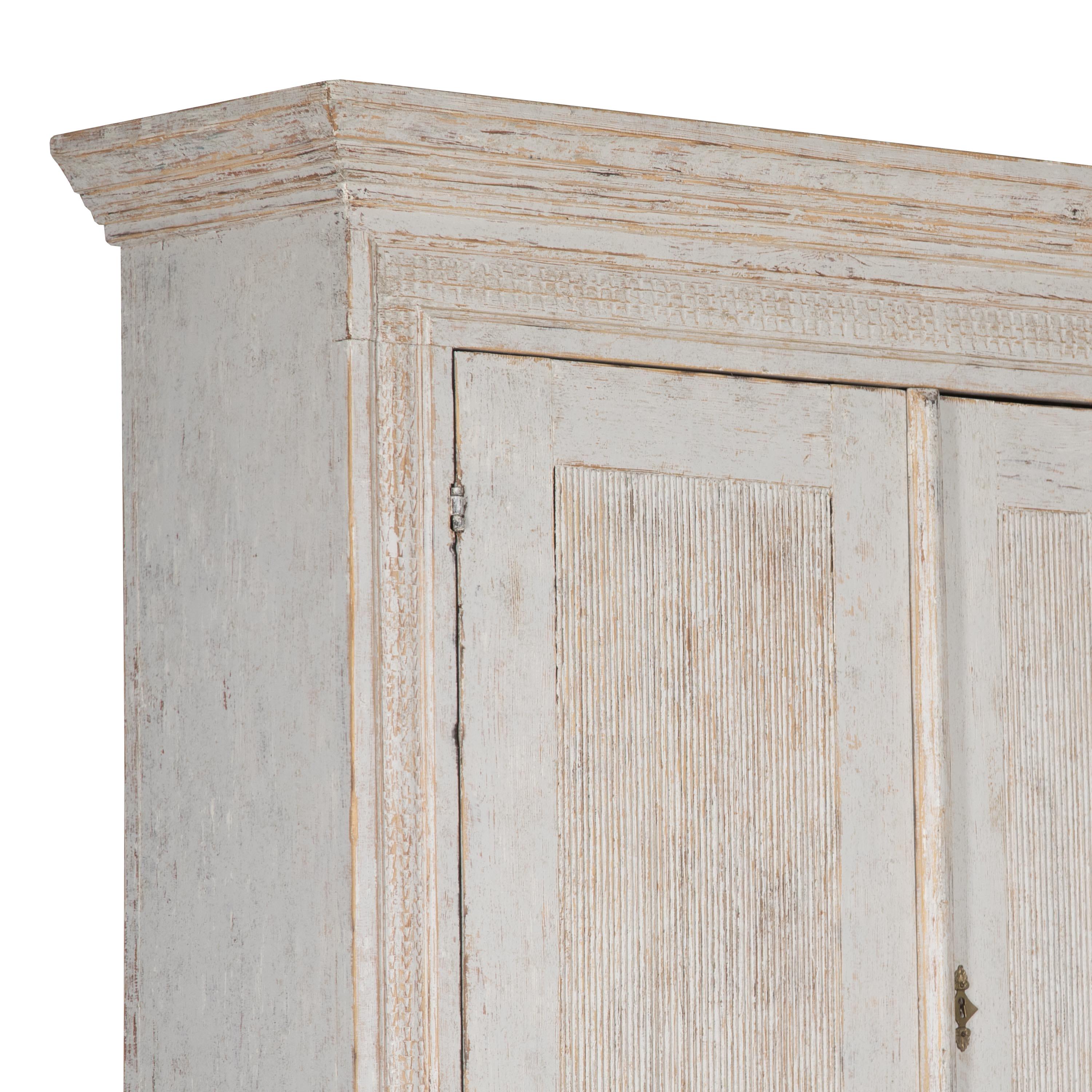 Wood Tall 19th Century Period Gustavian Cabinet