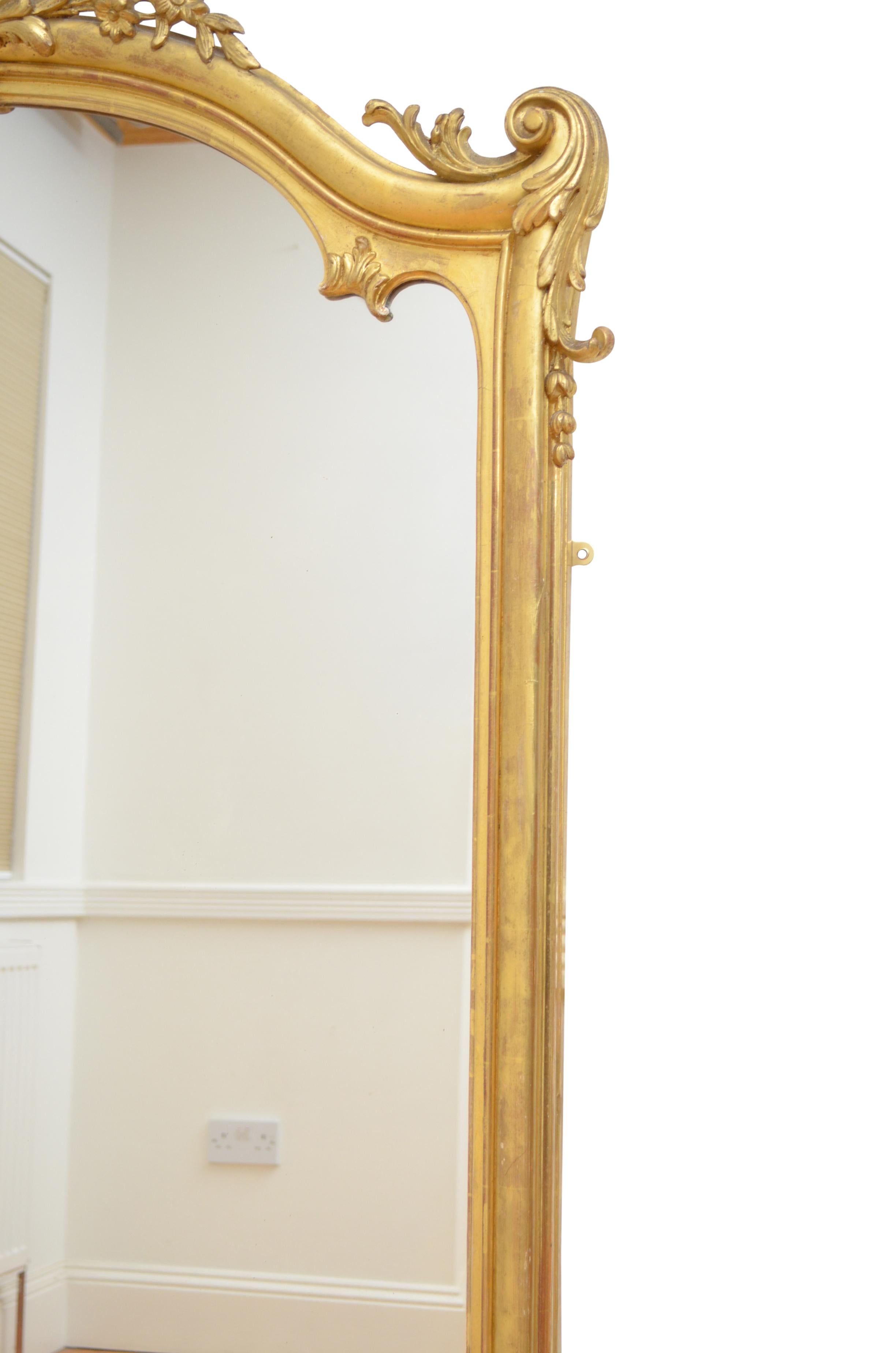 Tall 19th Century Pier Mirror For Sale 5