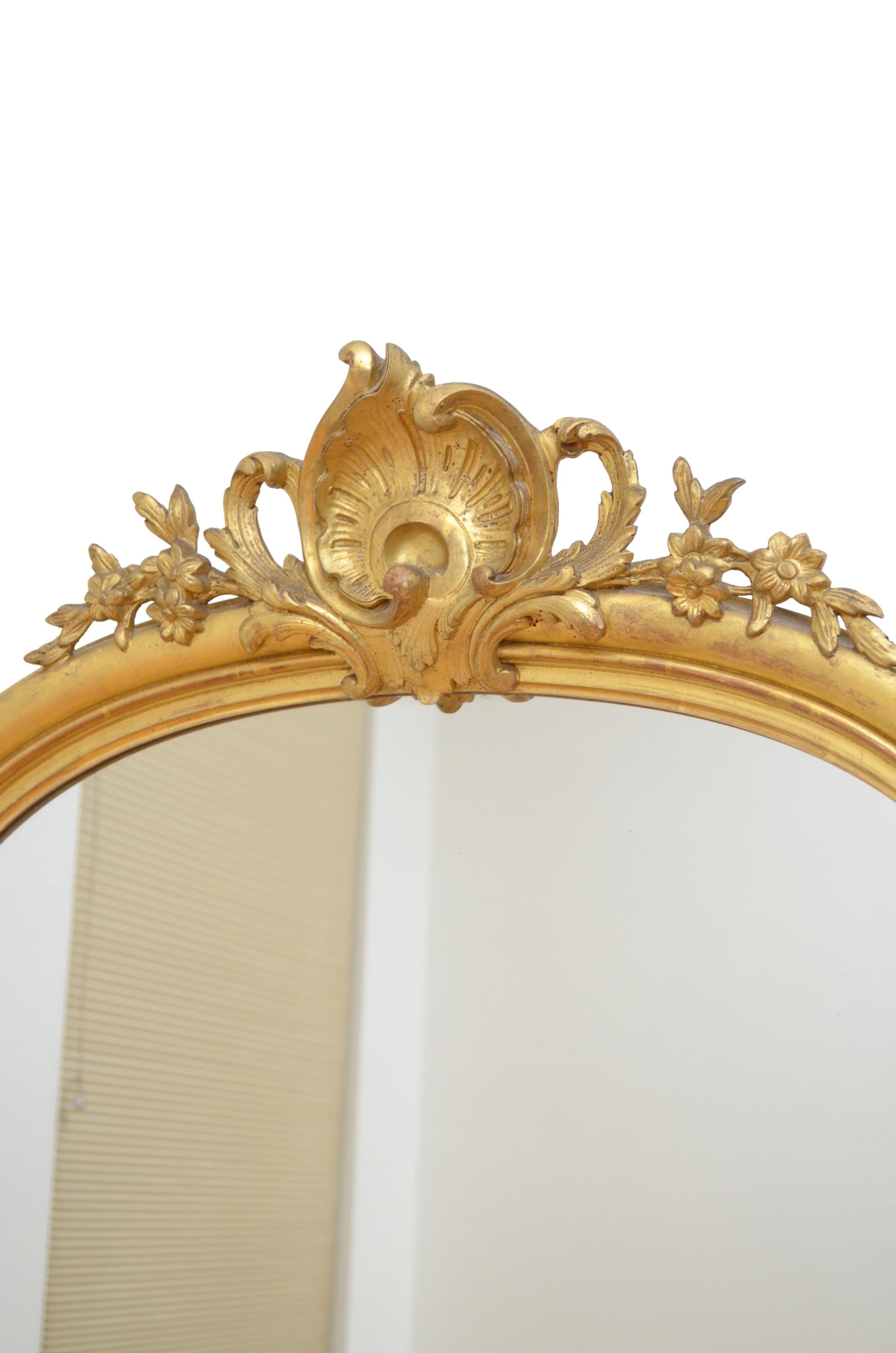 Tall 19th Century Pier Mirror For Sale 2