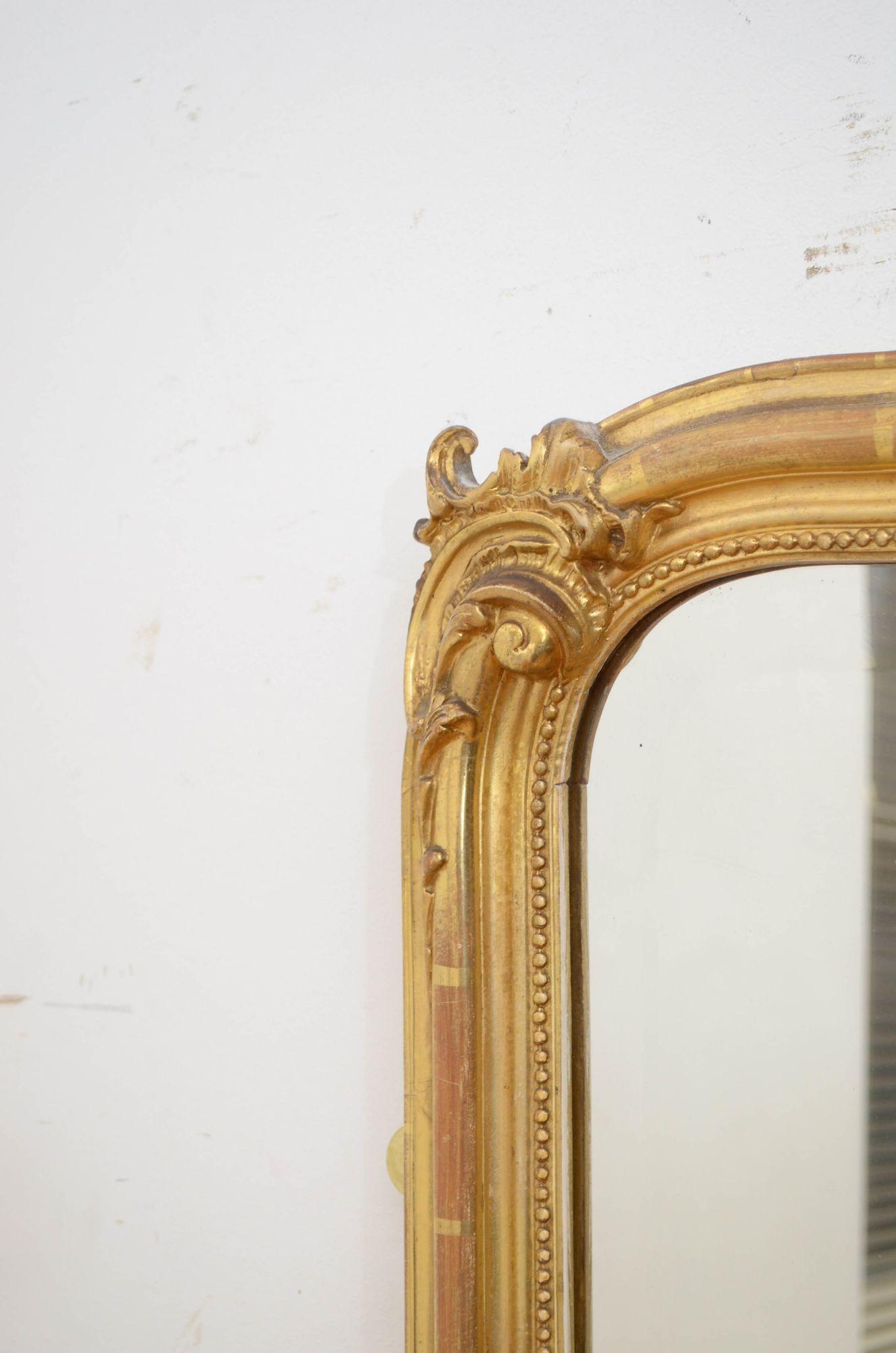 Tall 19th Century Pier Mirror H177cm For Sale 2