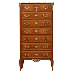 Tall 19th Century Tulipwood Chest of Drawers