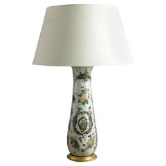 Tall 19th Century Victorian Period Decalcomania Lamp