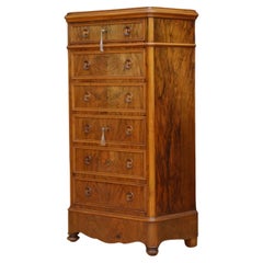 Tall 19th Century Walnut Chest of Drawers