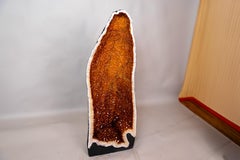 Geode a cattedrale Citrino AAA alto con Druzy scintillante arancione dorato