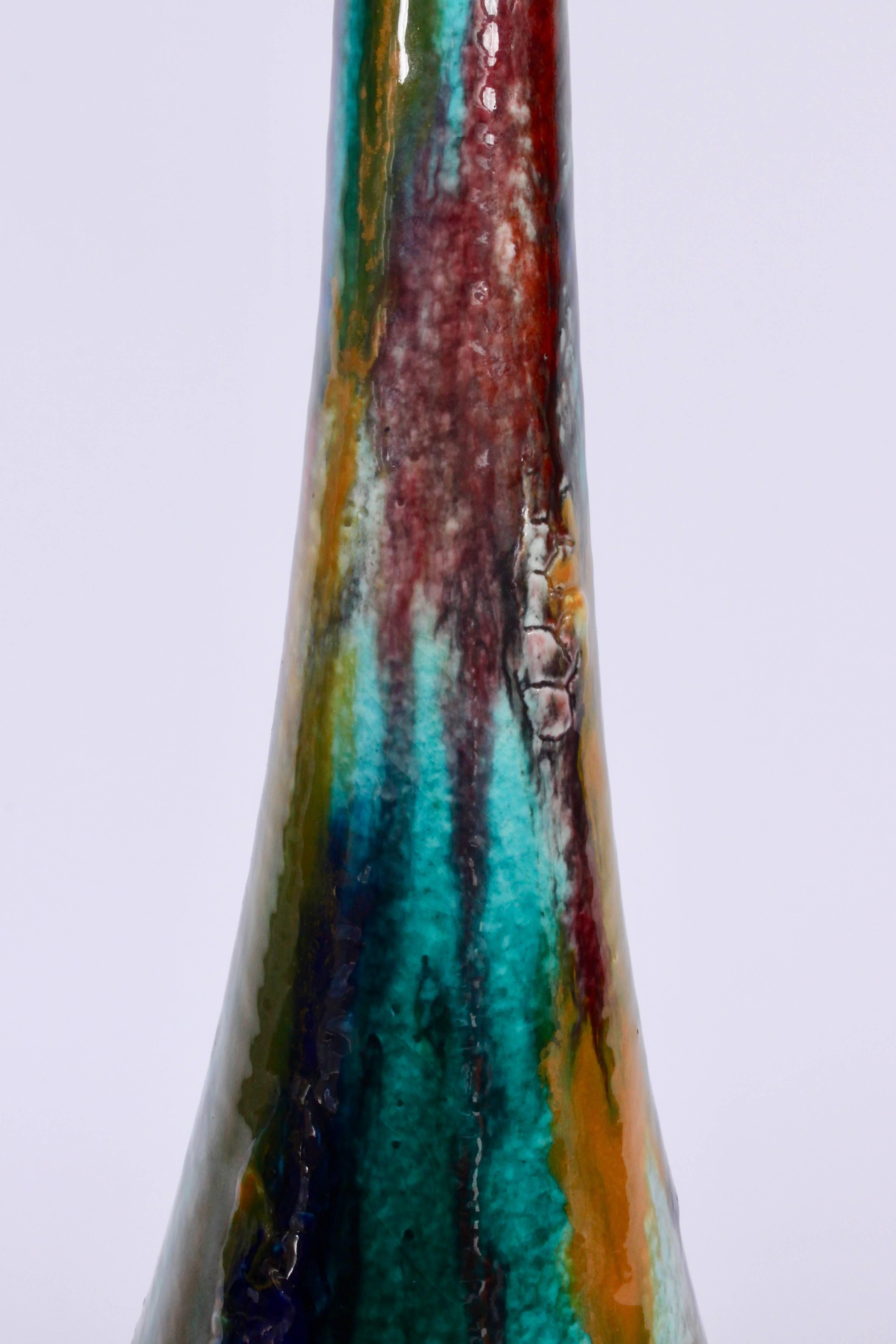 tall turquoise vase