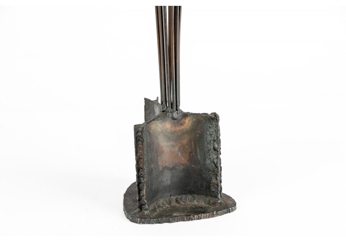 Mid-20th Century Tall Abstract Midcentury Iron Sculpture For Sale