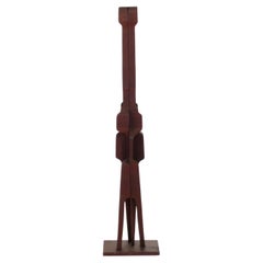 Tall Abstract Wood Sculpture
