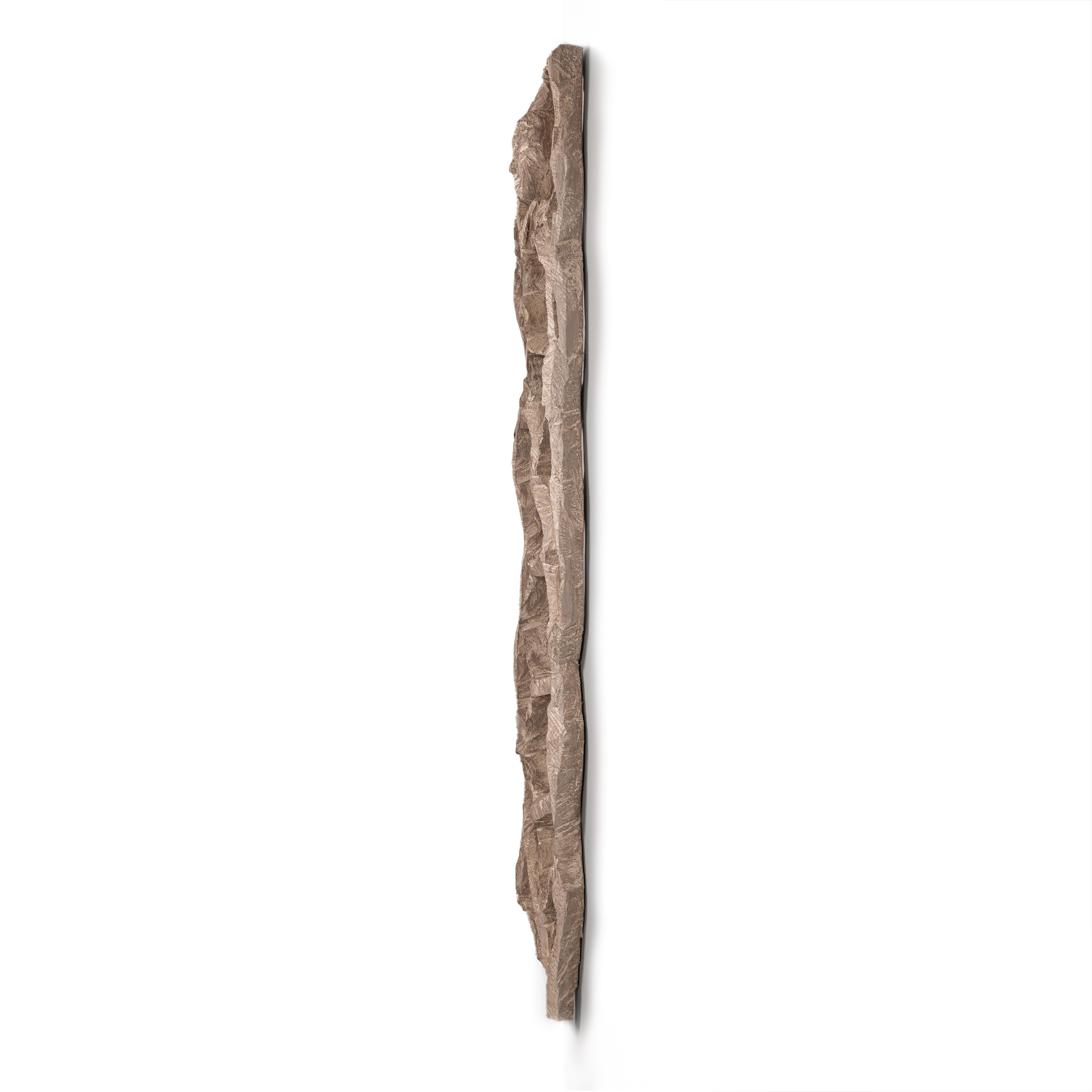 Tedesco Scultura astratta da parete in legno bianco sabbia di Christofer Kochs 2019 in vendita