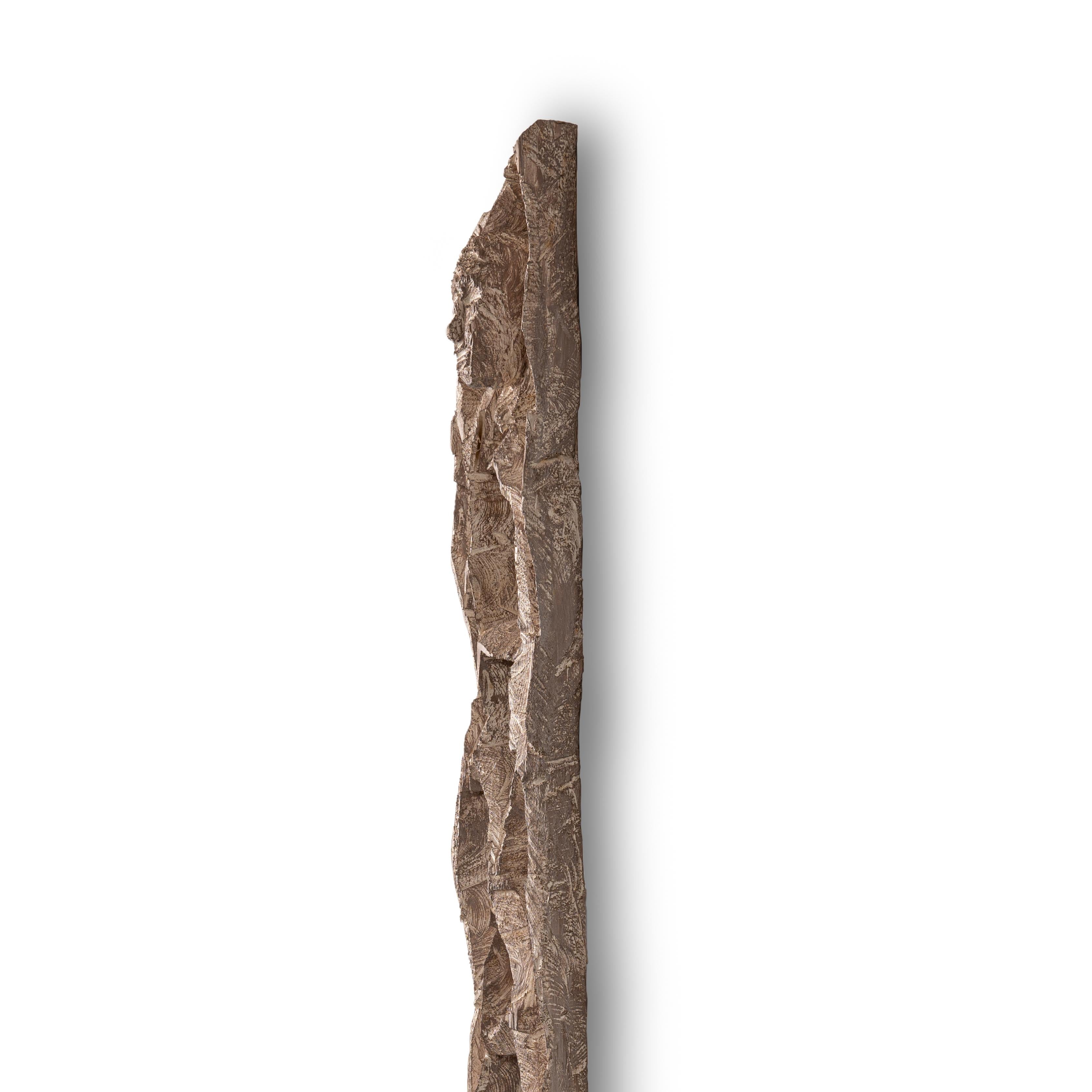 Scultura astratta da parete in legno bianco sabbia di Christofer Kochs 2019 In condizioni buone in vendita a Salzburg, AT