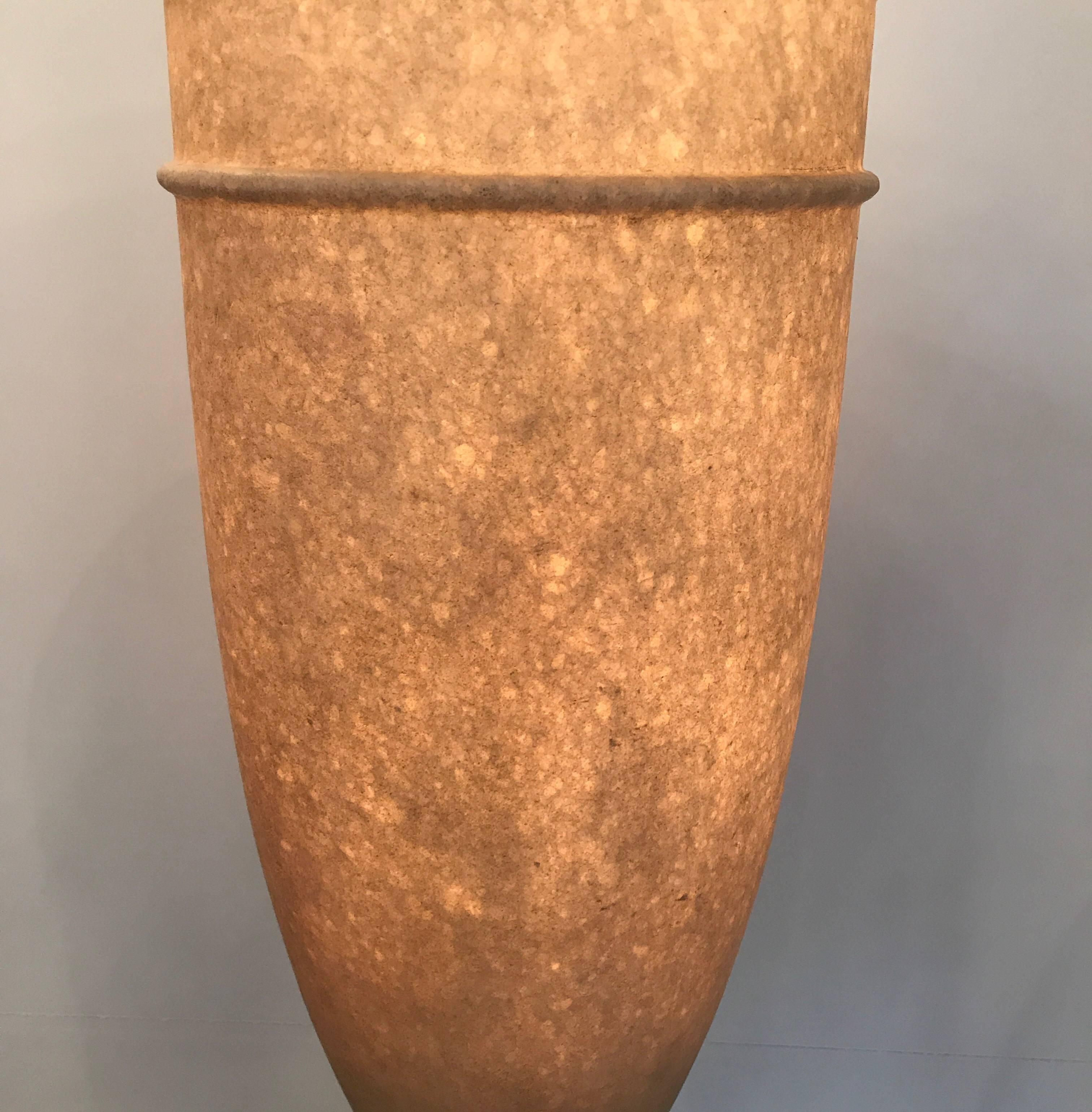 Tall Alabaster and Bronze Tourchere Table Lamp 3