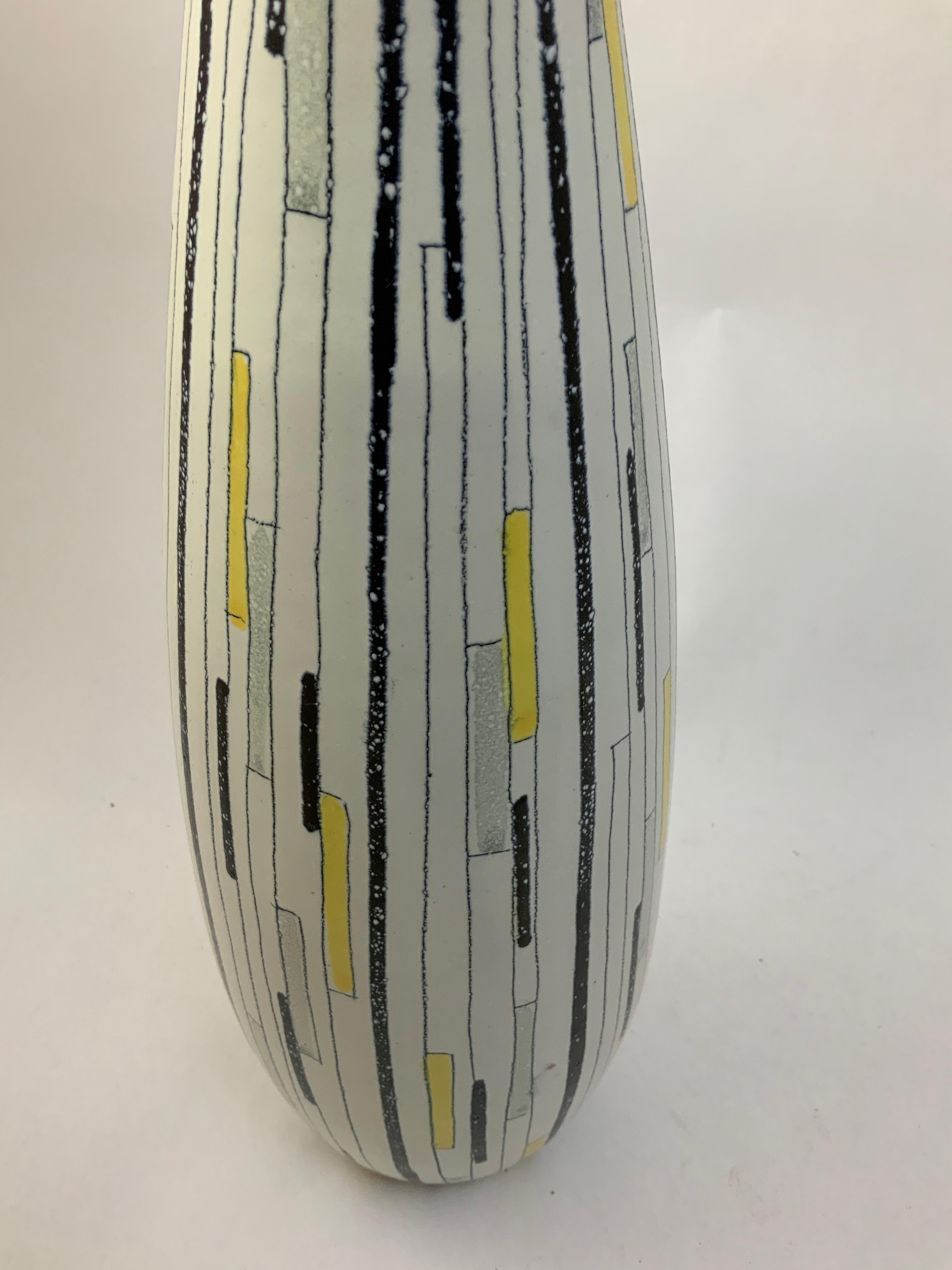 Mid-Century Modern Tall Aldo Londi for Bitossi Patchwork Vase For Sale