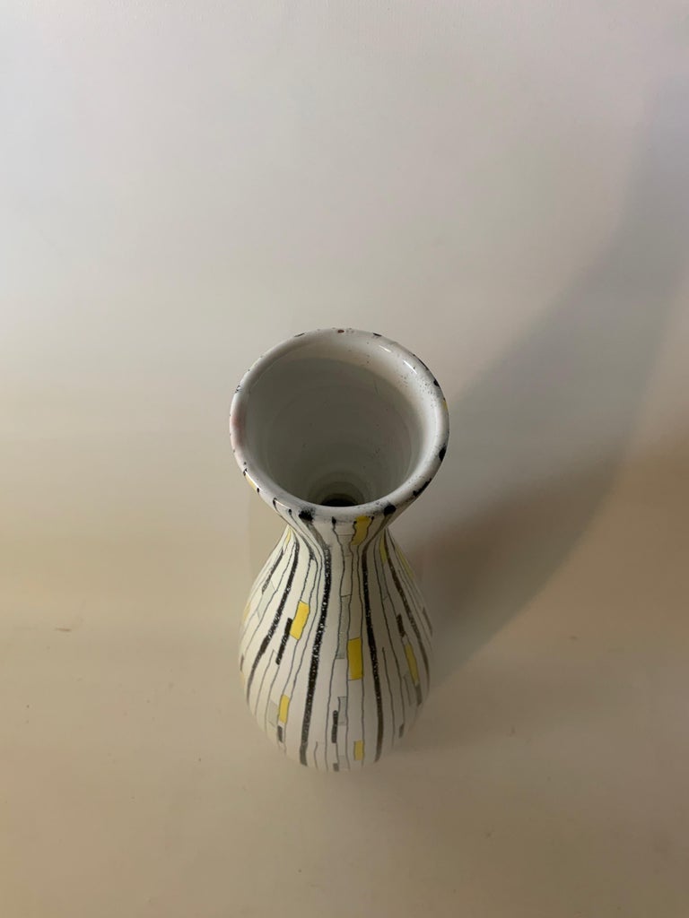 Mid-20th Century Tall Aldo Londi for Bitossi Patchwork Vase For Sale