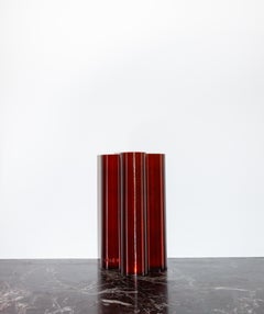 Tall Amber Splash Vase by Mana