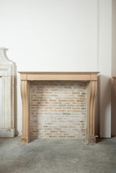 Tall and Elegant Antique Limestone Fireplace mantel