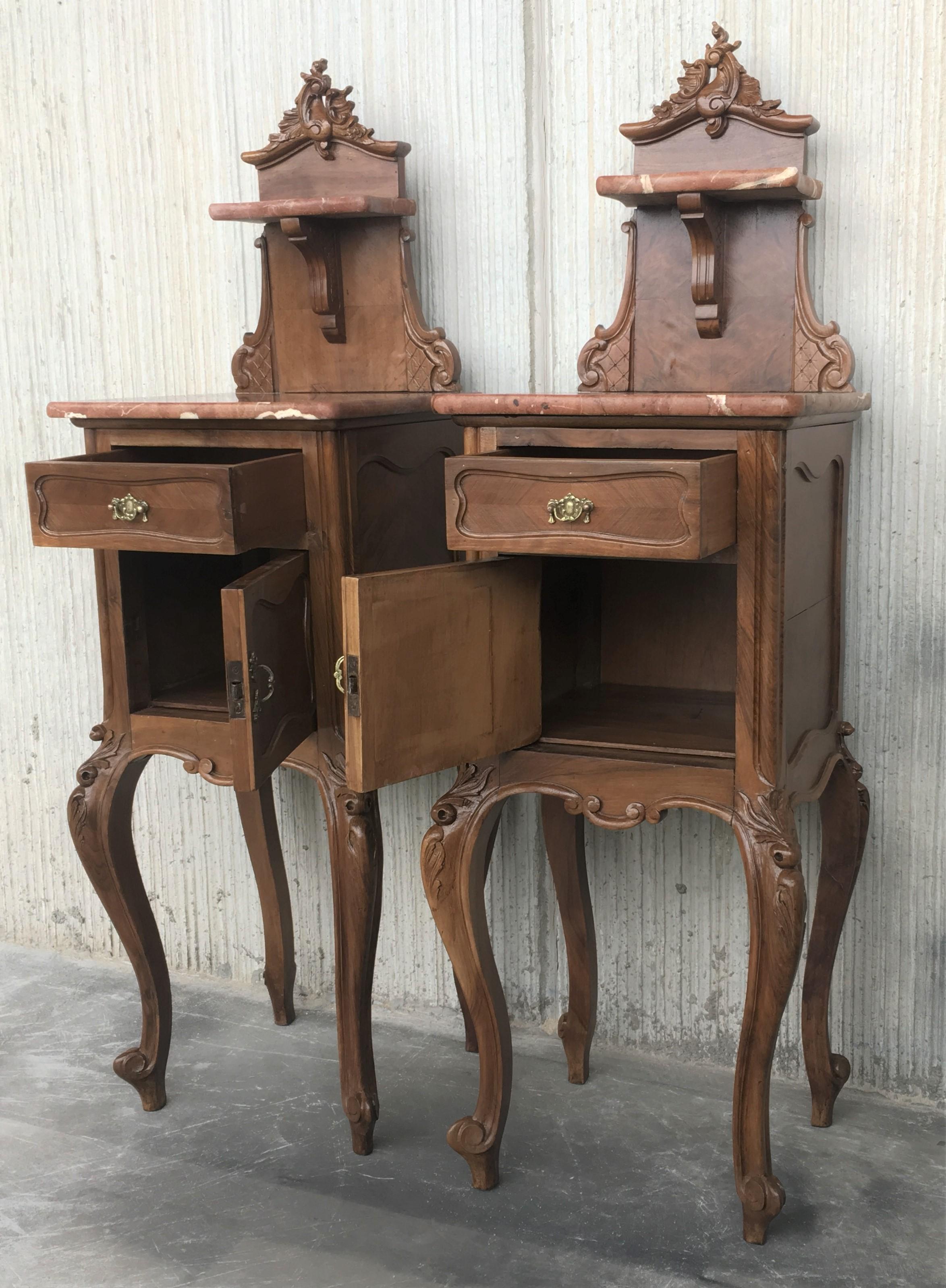 tall oak nightstand