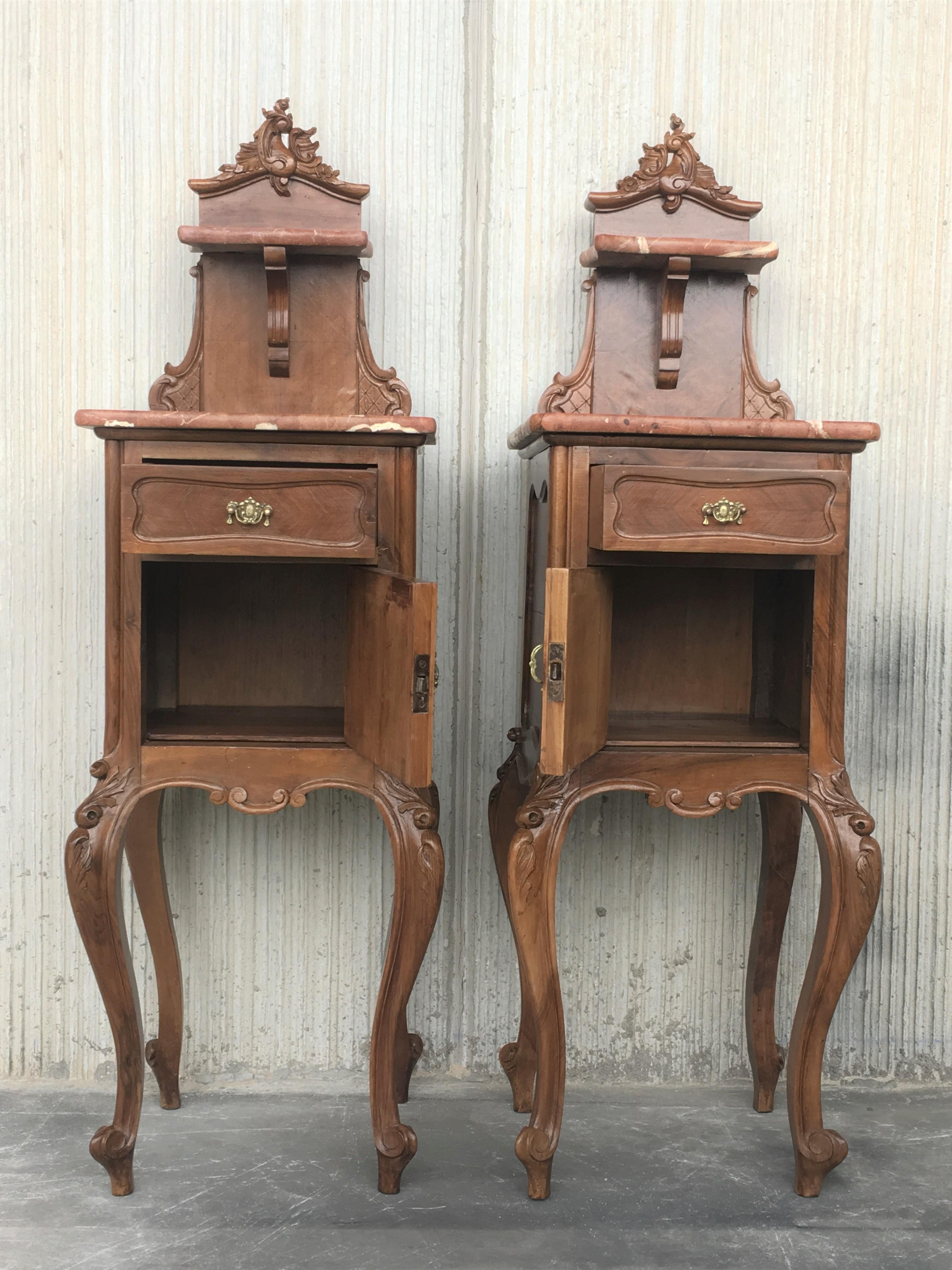 solid oak bedside tables