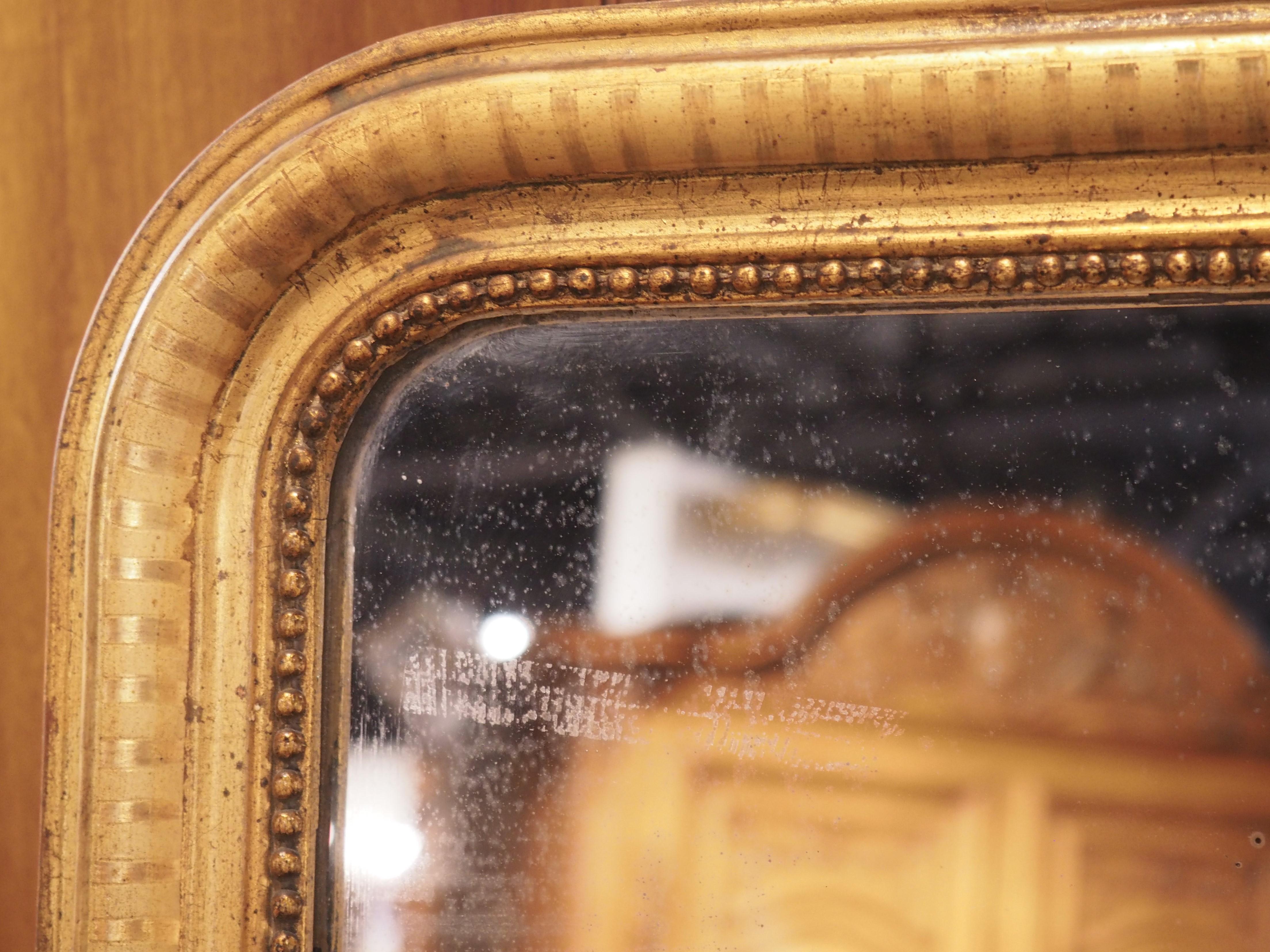 Mid-19th Century Tall and Narrow Antique French Louis Philippe Mirror, Circa 1840