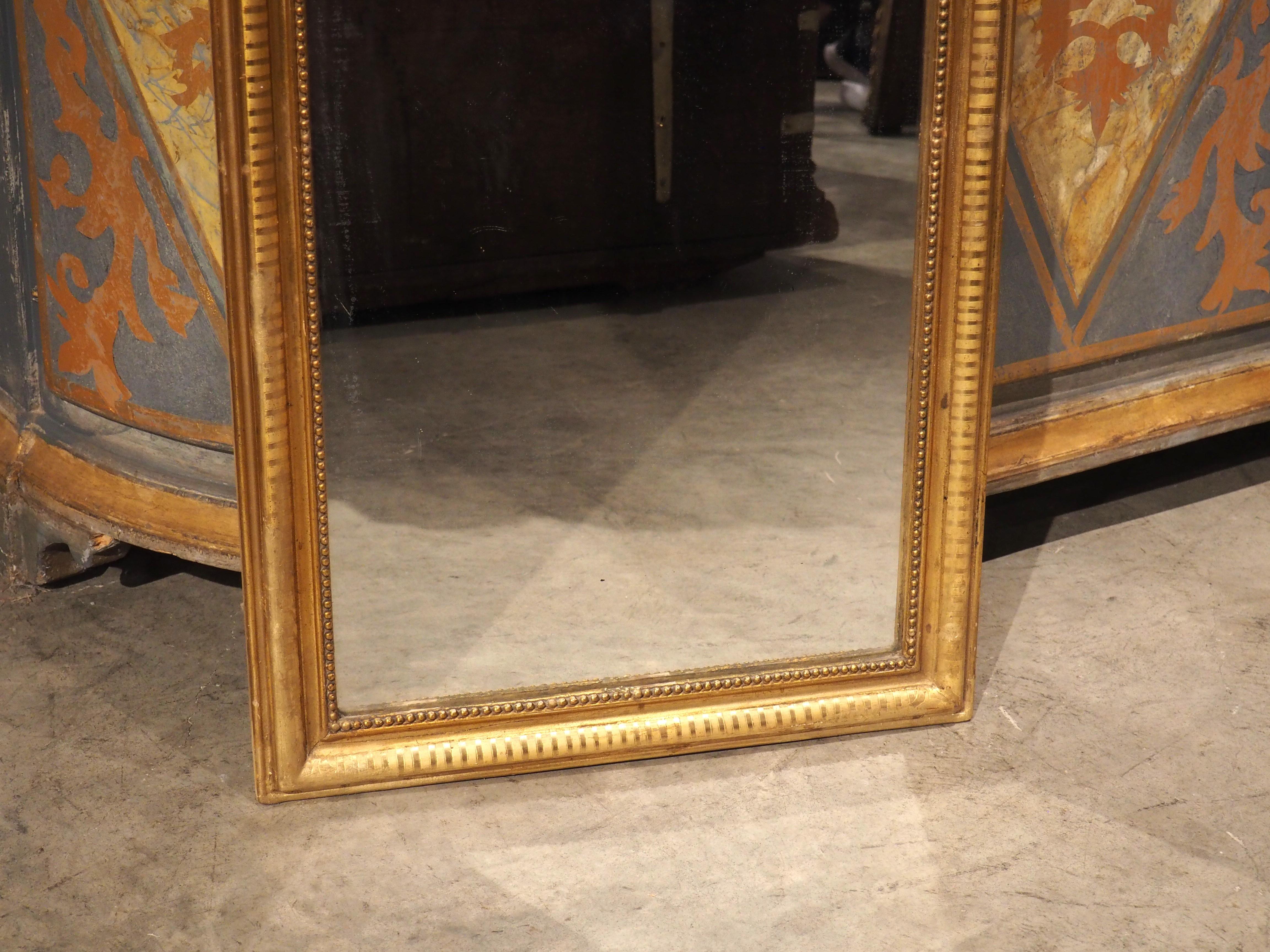 Tall and Narrow Antique French Louis Philippe Mirror, Circa 1840 1