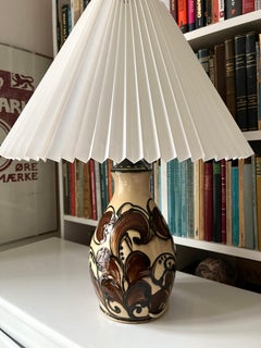 Danish Art Nouveau Rare Danico Pottery Ceramic Table Lamp, 1920s