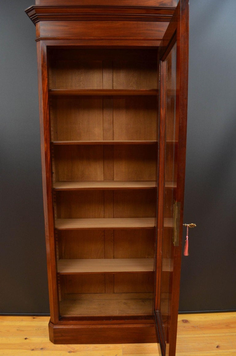 Tall narrow mahogany bookcase discount