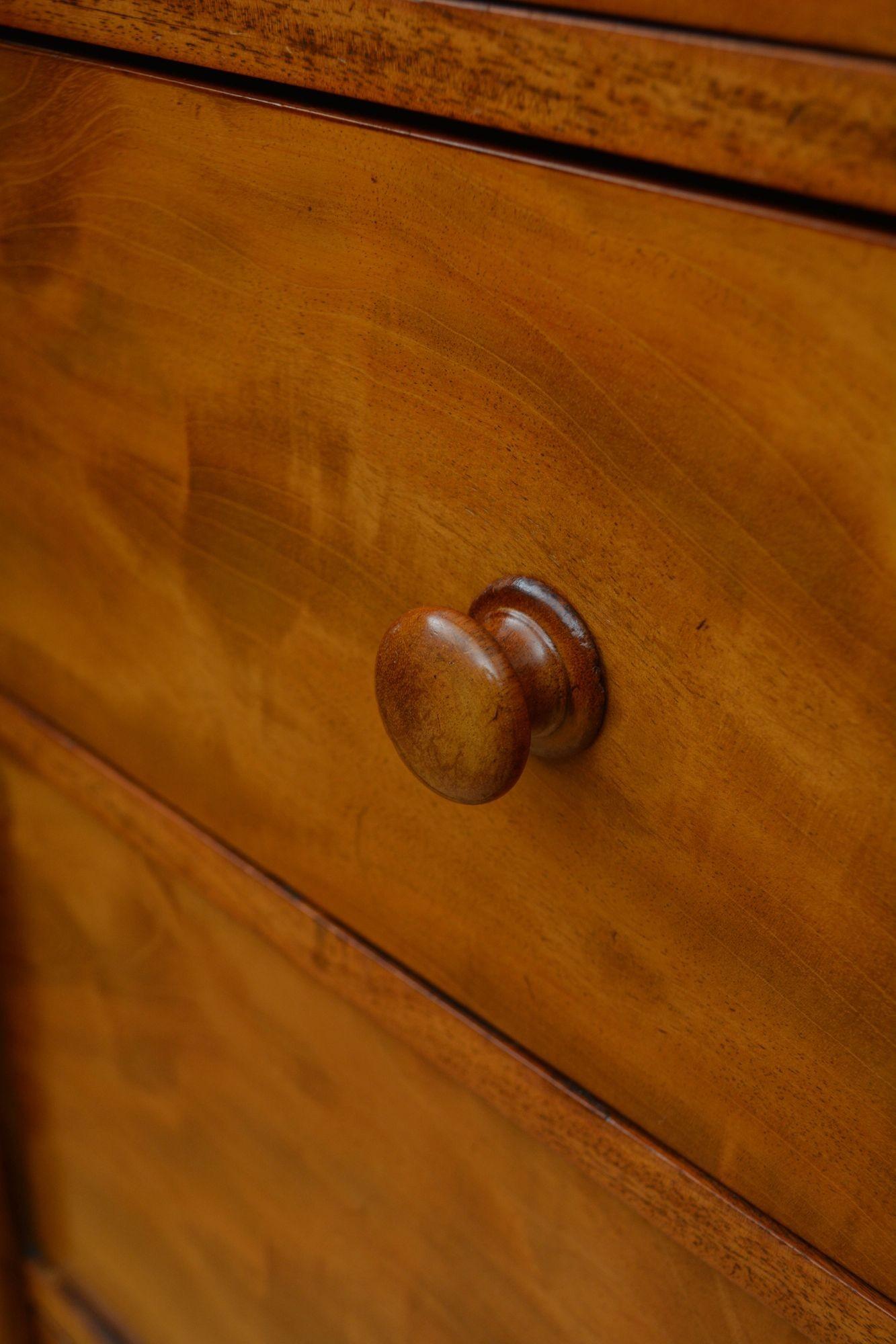 Tall and Slim Victorian Mahogany Chest of Drawers For Sale 2