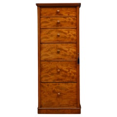 Tall and Slim Victorian Mahogany Chest of Drawers